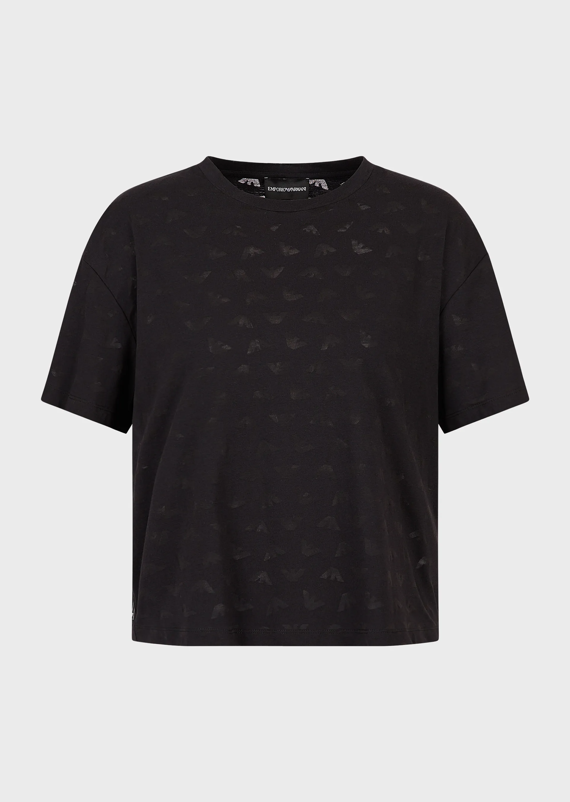 T-shirt in jersey devoré eagle all over 3R2T7F 2JWBZ 0999 EMPORIO ARMANI Black 