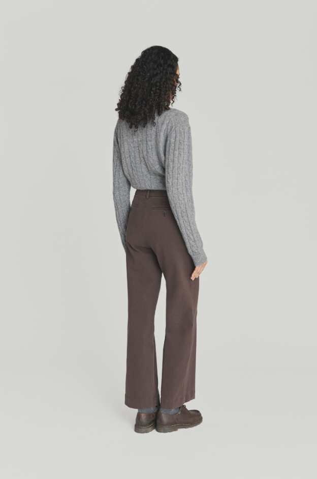 Pantalone flare in cotone RND041 P403 0112 0241 ROY ROGER'S Brown 
