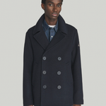 Peacoat in lana RRU90280 T706 0048 ROY ROGER'S Blue navy 