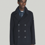 Peacoat in lana RRU90280 T706 0048 ROY ROGER'S Blue navy 