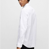 Camicia in cotone regular fit 50479943 10245425 01 100 BOSS White 