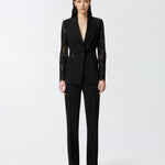 Pantaloni eleganti svasati in cady tecnico 104690A213 Z99 PINKO Nero limousine 