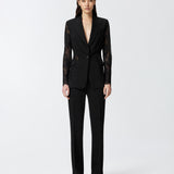 Pantaloni eleganti svasati in cady tecnico 104690A213 Z99 PINKO Nero limousine 