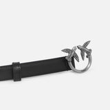 Cintura in pelle 100143A0F1 Z99O PINKO Nero/old silver 