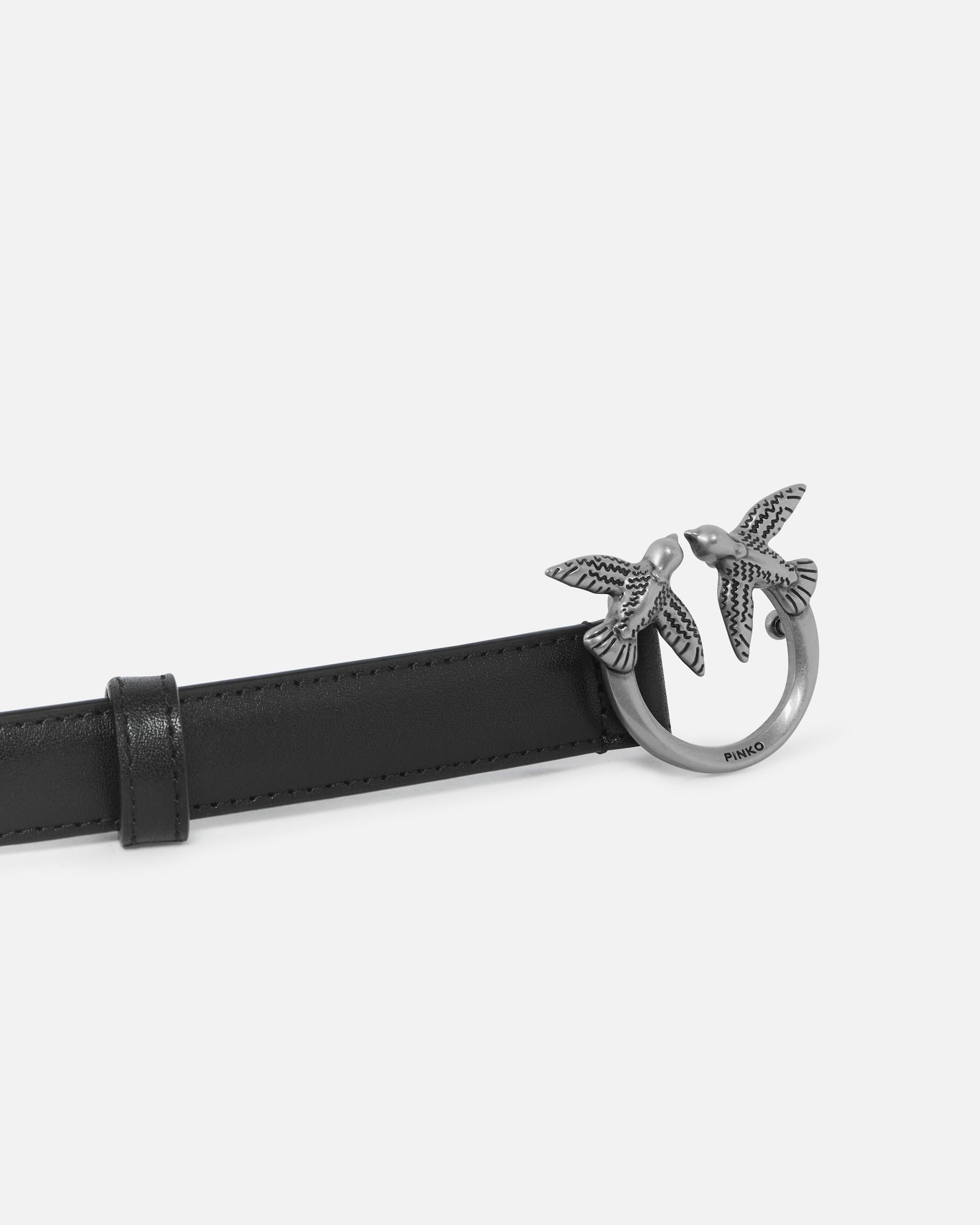 Cintura in pelle 100143A0F1 Z99O PINKO Nero/old silver 