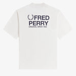 T-Shirt manica corta con stampa sul dietro M2475 129 FRED PERRY Snow white 