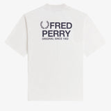 T-Shirt manica corta con stampa sul dietro M2475 129 FRED PERRY Snow white 