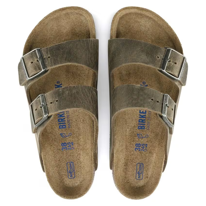 Ciabatta in pelle oliata ARIZONA 1027039 FADED KHAKI BIRKENSTOCK Faded khaki 