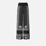 Pantaloni ampi leggeri stampa bandana 104663A2CK Z1T PINKO Nero/lime 