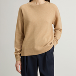 Maglia girocollo in misto lana vergine e cashmere CFWWKN2025FRUF5067 8908 WOOLRICH Corn stalc 