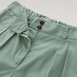 Pantaloni in popeline di puro cotone CFWWTR0174FRUT3027 621 WOOLRICH Sage 