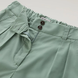 Pantaloni in popeline di puro cotone CFWWTR0174FRUT3027 621 WOOLRICH Sage 