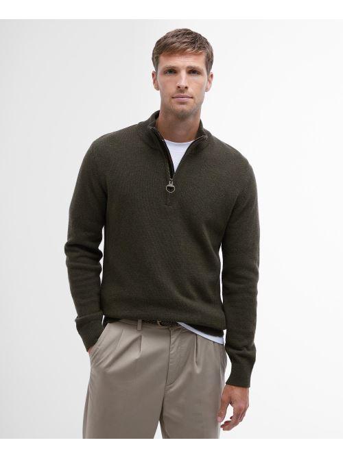 Maglia con mezza zip MKN0837 MKN OL91 BARBOUR Oliva 