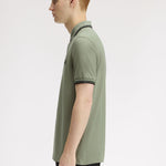 Polo manica corta M3600 S23 FRED PERRY Seagrass/black 