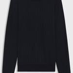 Maglia girocollo in lana e cotone 50549985 10274948 01 404 BOSS Dark blue 