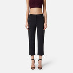 Pantaloni in crêpe leggero con dettagli smoking PA08856E2 110 ELISABETTA FRANCHI Nero 