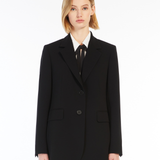 Blazer monopetto in cady 2526046161 001 MAX MARA STUDIO Nero 