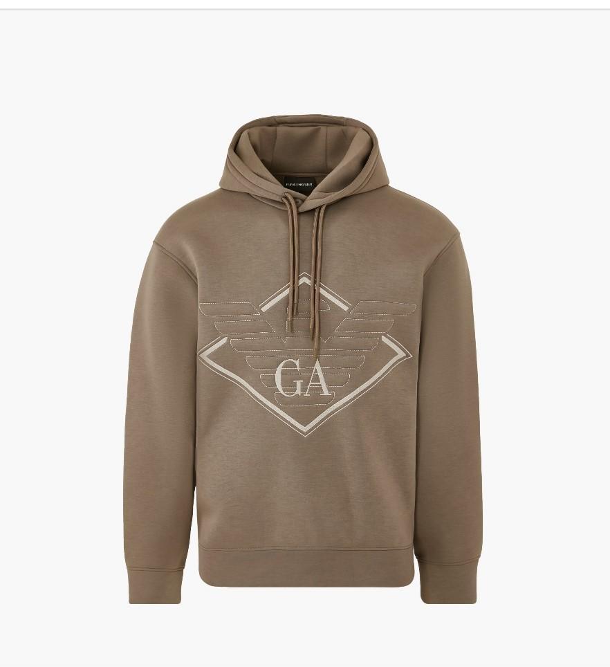 Felpa con cappuccio EM002882 AF18339 M6174 EMPORIO ARMANI Beige 