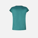 Blusa t-shirt satin e georgette 103951A206 S1A PINKO Verde bottiglia scuro 