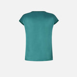 Blusa t-shirt satin e georgette 103951A206 S1A PINKO Verde bottiglia scuro 