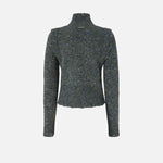 Dolcevita in maglia a trecce 105968A2YB IG1 PINKO Grigio/ble/verde 
