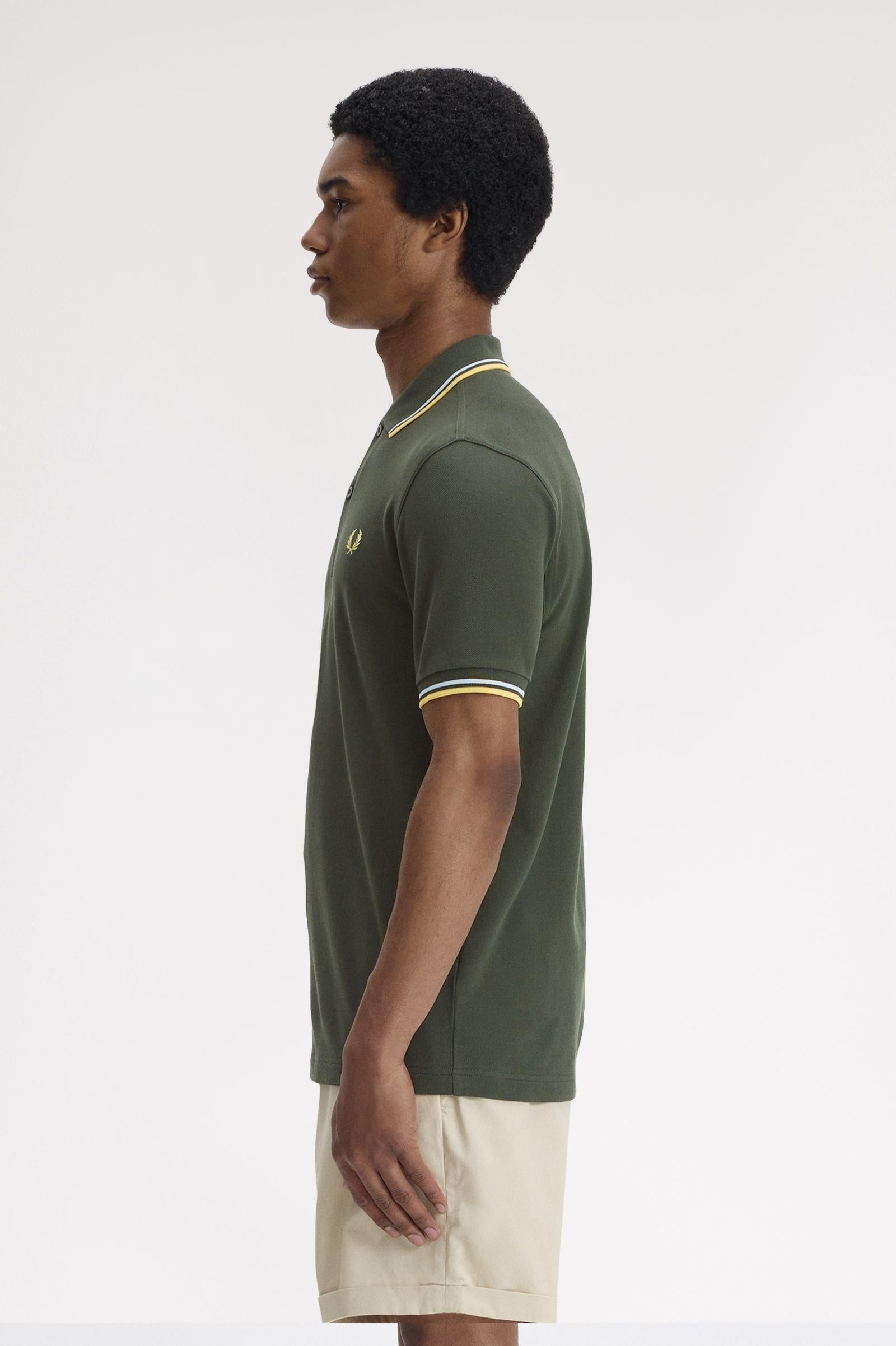Polo manica corta M3600 05B FRED PERRY Hntngr/lgic/lmnb 