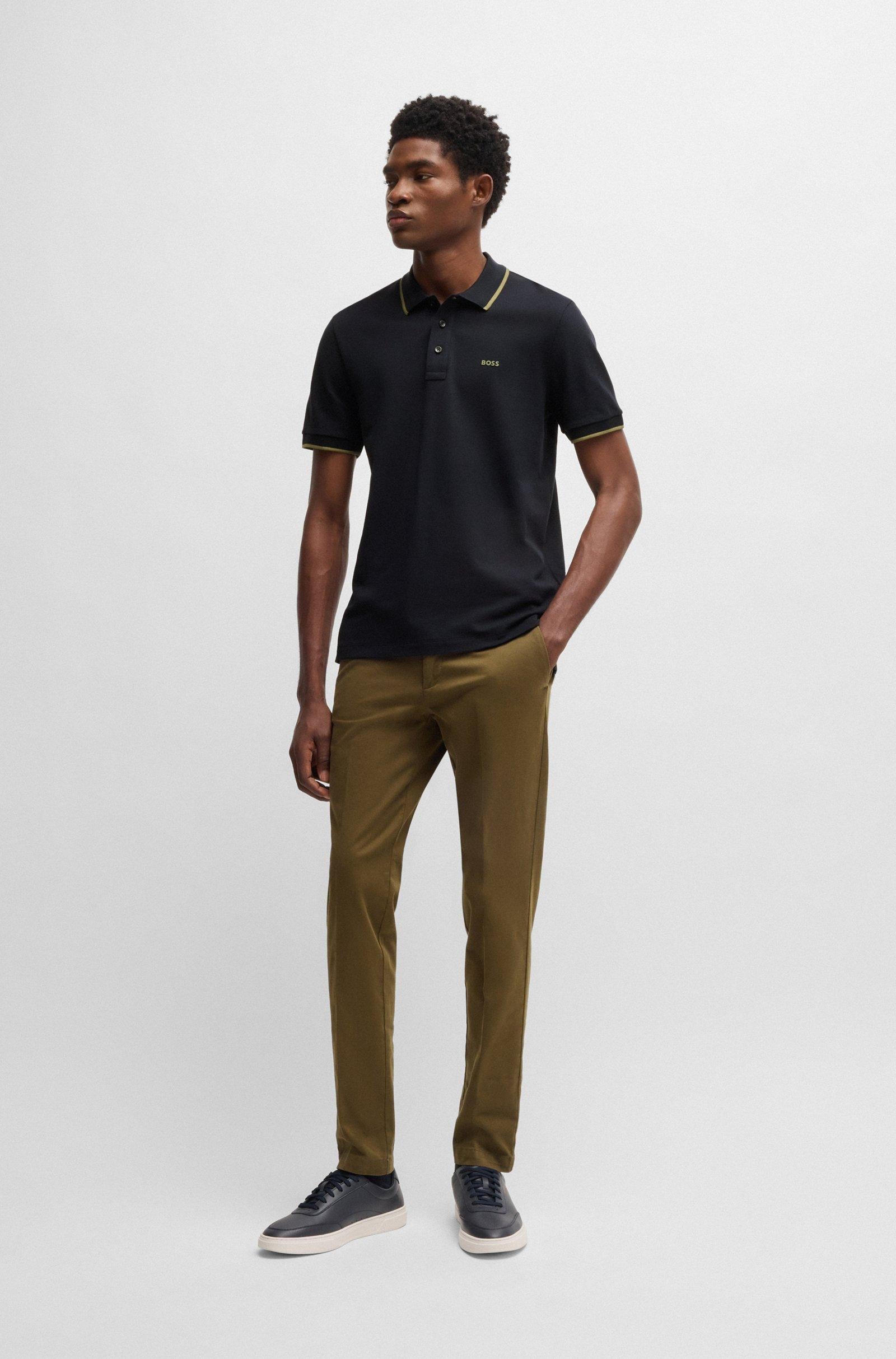 Polo in piquet di cotone 50494697 10241531 01 410 BOSS Navy 