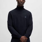 Maglia a collo alto cotone e cashmere 50527573 10265865 01 404 BOSS Dark blue 
