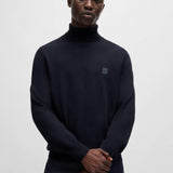 Maglia a collo alto cotone e cashmere 50527573 10265865 01 404 BOSS Dark blue 