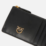 Portacarte in pelle 100251A0F1 Z99Q PINKO Nero-antigue 