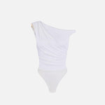 Body in jersey con spalla gioiello<BR/> BO01361E2 360 ELISABETTA FRANCHI Avorio 