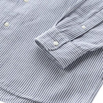 Camicia a righe in misto cotone e lino CFWOSI0134MRUT3707 31127 WOOLRICH Maritime blue 