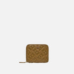 Portafoglio quadrato in pelle Monogram imprimè 100249A1YB C83Q PINKO Torrone-antique gold 