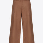 Pantaloni ampi cotone lavato 102191A1BB L71 PINKO Terra scura 