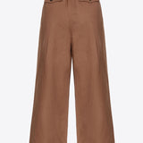 Pantaloni ampi cotone lavato 102191A1BB L71 PINKO Terra scura 