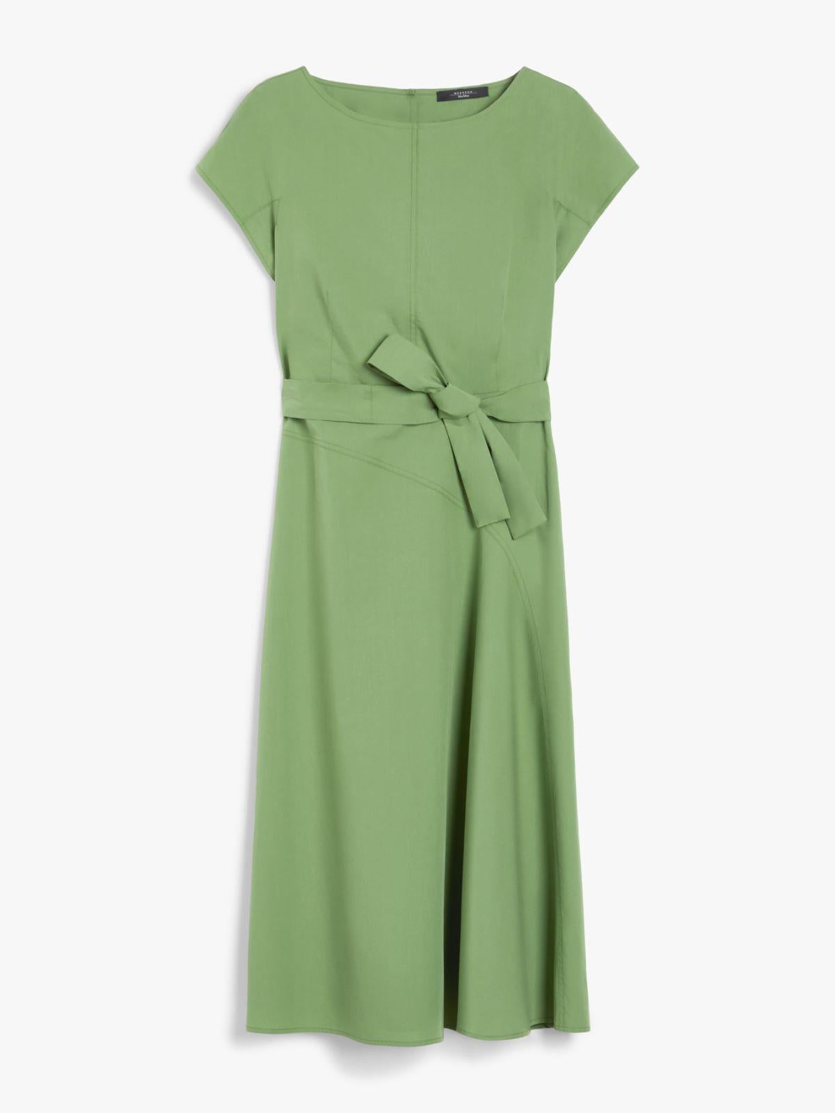 Abito in cotone smanicato 2515221142 007 MAX MARA WEEKEND Verde 