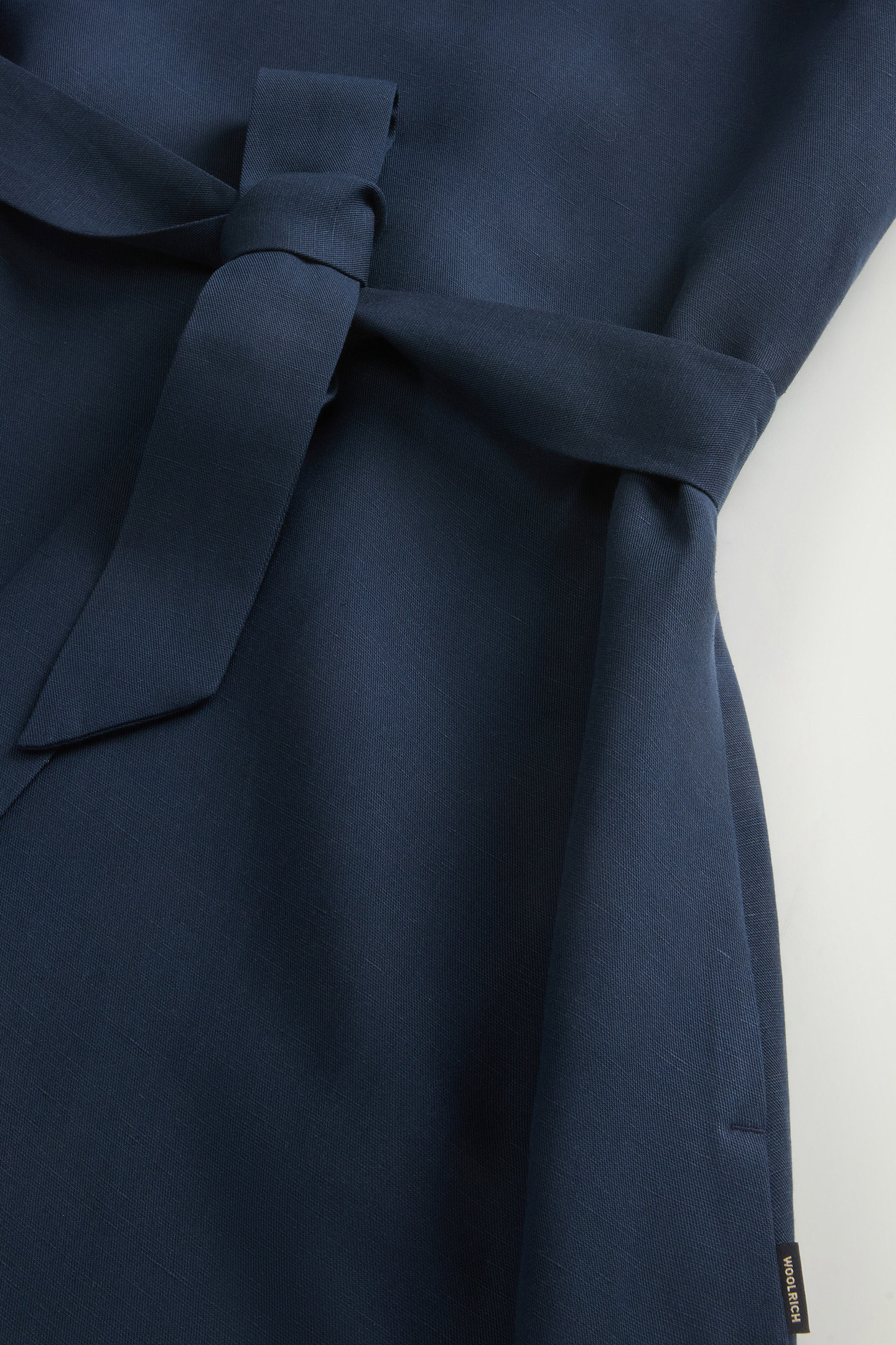 Vestito smanicato in misto lino con cintura CFWWDR2020FRUT3043 3989 WOOLRICH Melton blue 