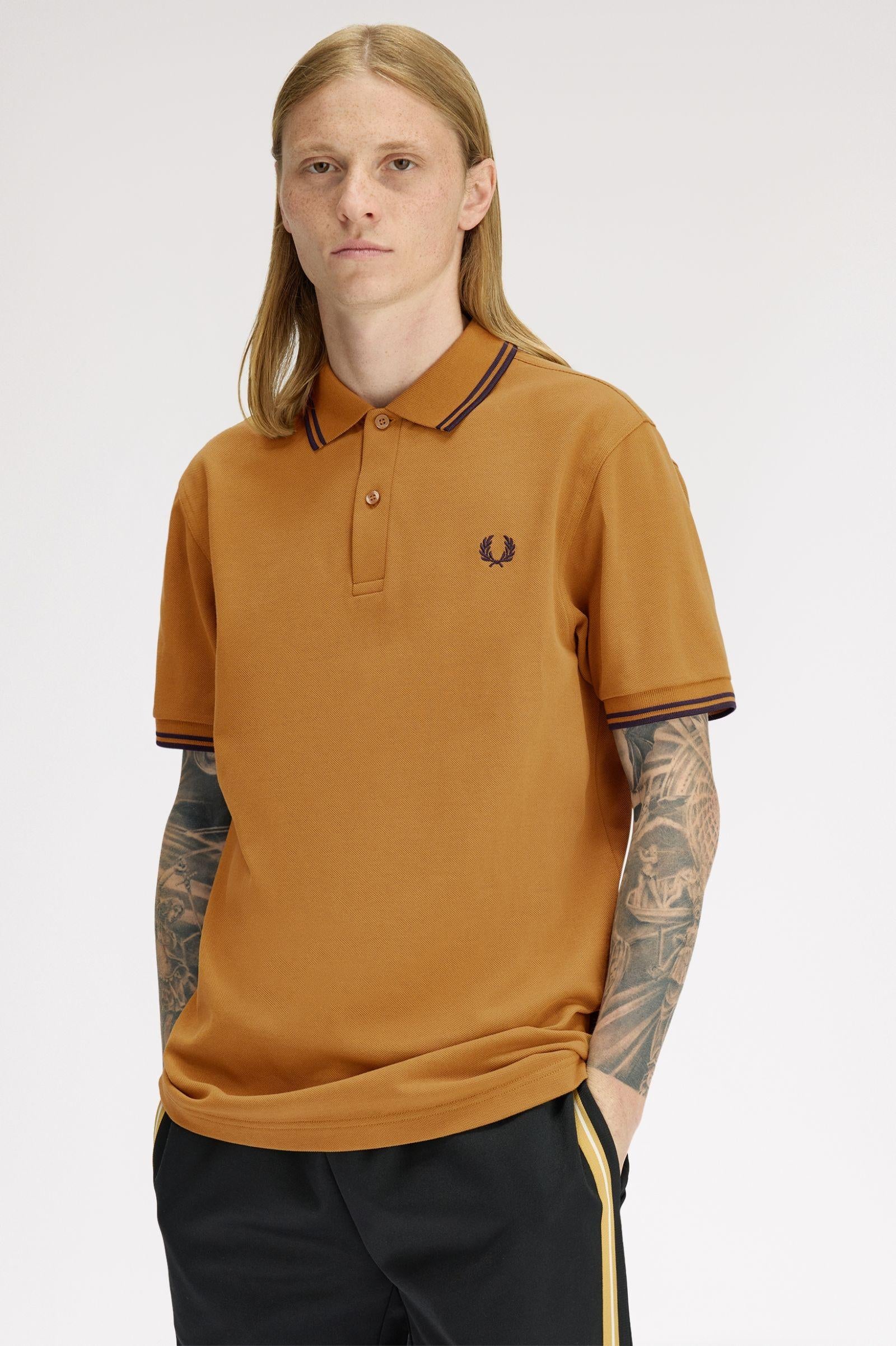 Polo manica corta M3600 T86 FRED PERRY Drk carml/nvy 