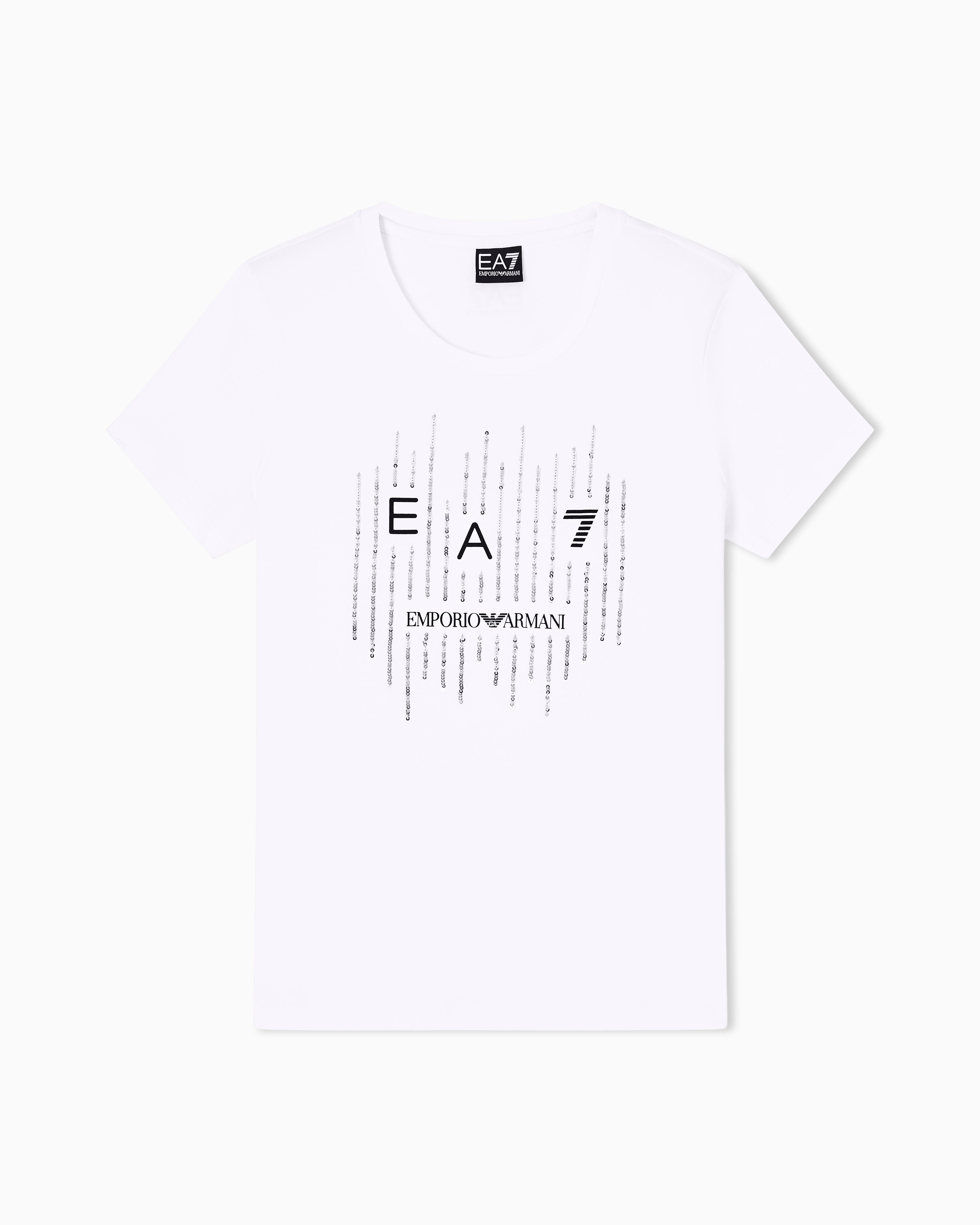 T-Shirt manica corta 7W001097 AF10373 U0002 EA7 White 