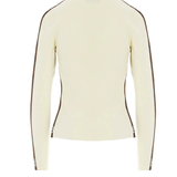 Maglia in viscosa con bande lucide MK03S56E2 EG2 ELISABETTA FRANCHI Milk/coffee 