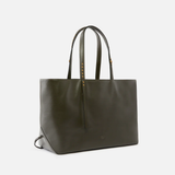Borsa shopper media in pelle 106184A0QO K35Q PINKO Verde fango-antique gold 