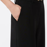 Pantalone largo in cady 2526136011 001 MAX MARA STUDIO Nero 