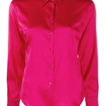 Camicia in satin di seta 100612ZR64 P46 PINKO Pink 