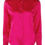 Camicia in satin di seta 100612ZR64 P46 PINKO Pink 
