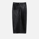 Gonna midi effetto pelle con spacco al fondo 1041457105 Z99 PINKO Black 