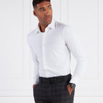 Camicia slim fit in tessuto tecnico 50490393 10225157 02 100 BOSS White 