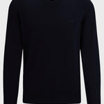 Maglia scollo a V 50506042 10255193 01 404 BOSS Dark blue 