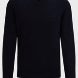 Maglia scollo a V 50506042 10255193 01 404 BOSS Dark blue 
