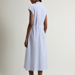 Chemisier in cotone seersucker elasticizzato CFWWDR0186FRUT4070 31010 WOOLRICH Blue stripe 