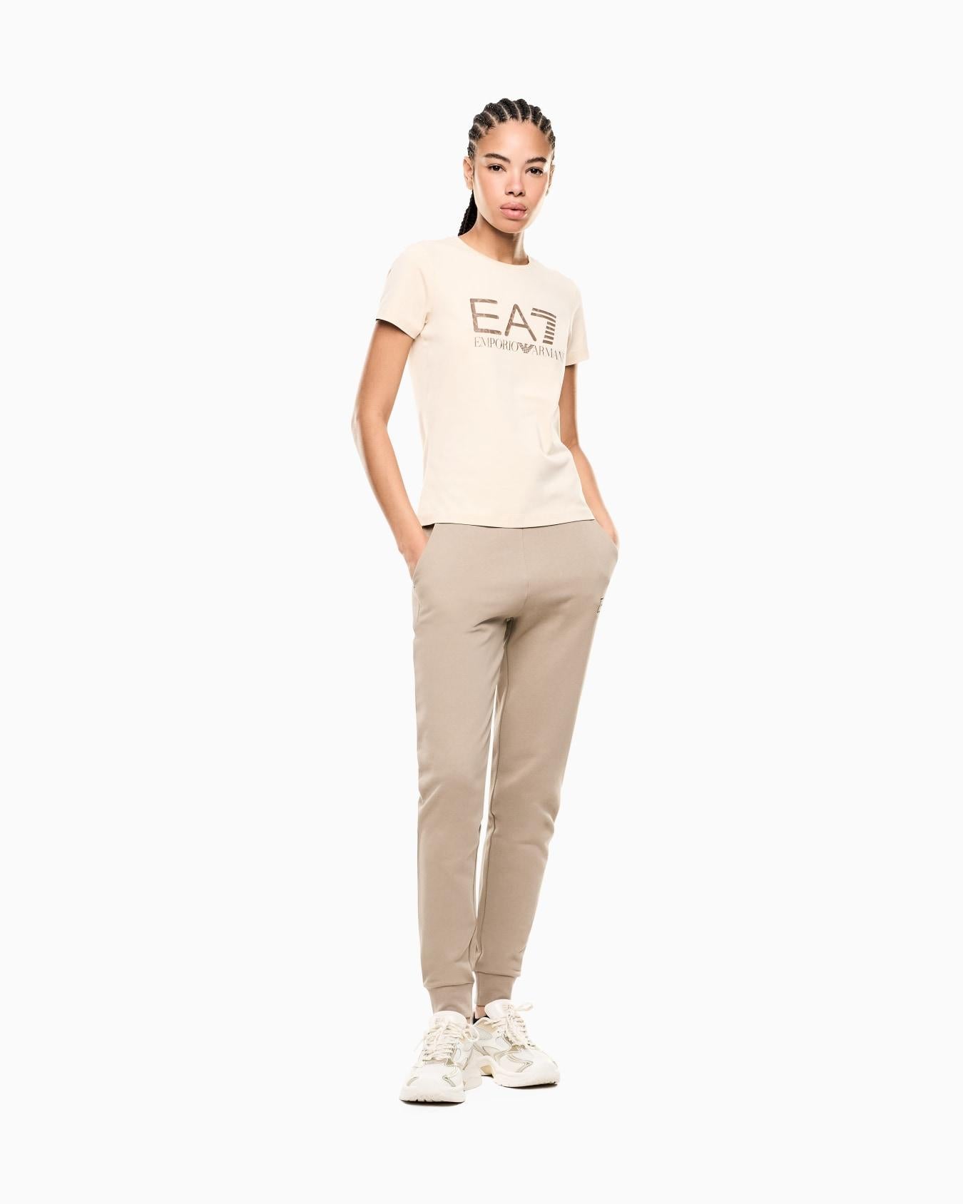 T-shirt in jersey elasticizzato Graphic Series 7W000993 AF18401 U1088 EA7 Beige 